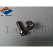 Gr5 titanium flange head bolt with 6 safty holes